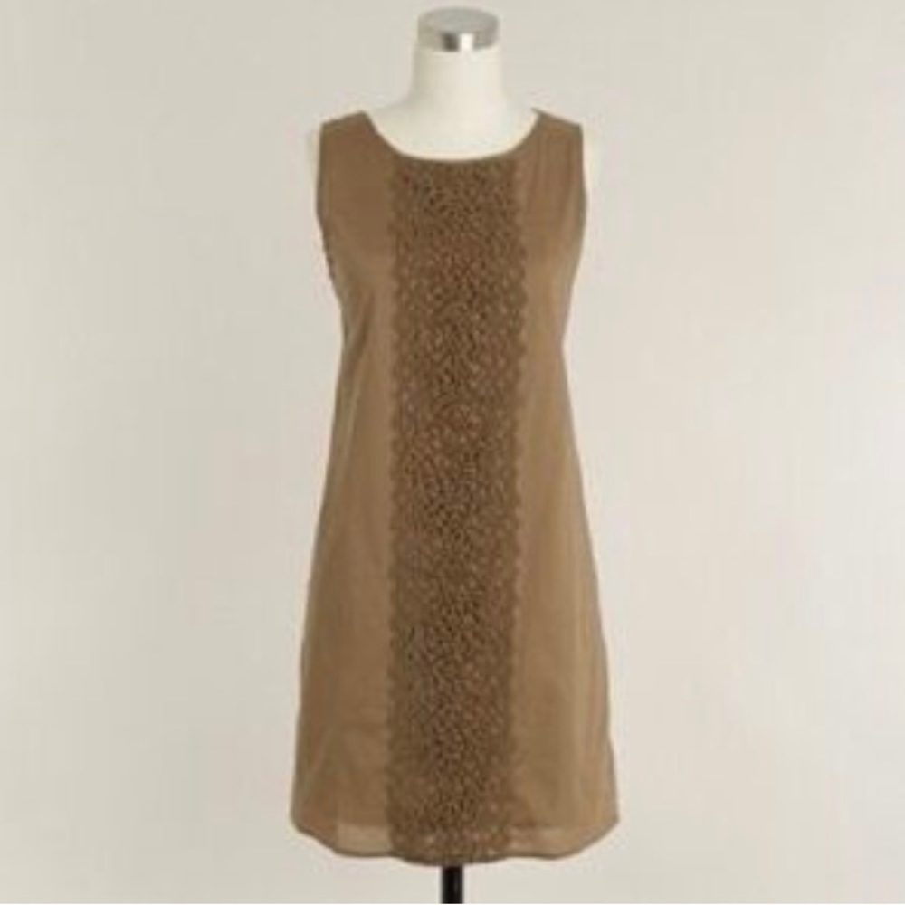 J.Crew Shift Dress with Embroidered Detail